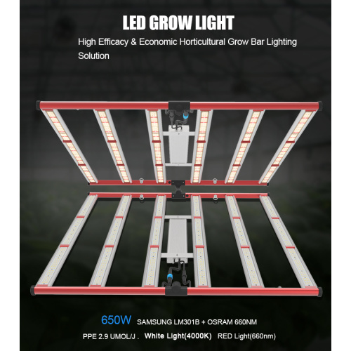 Dimmable High Power Led Grow Light Bar 650W