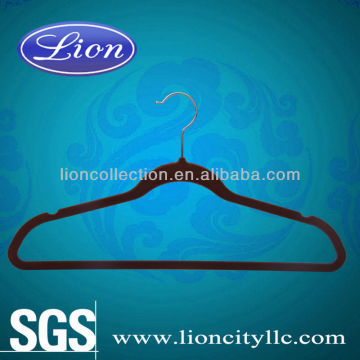 LEC-F5009 2013 velvet covered hanger velvet skirt hanger