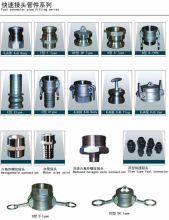 Fast connector pipe fitting for hydraulic rubber hose