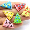 100Pcs Hand-painted Resin Miniature Dollhouse Pizza Flat back Mini Pattern Applique DIY Wedding Scrapbook Hair Bow Craft