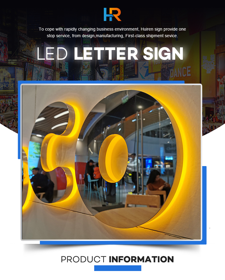 Hot sales electronic signs cutomized led mirror light 3d letter sign