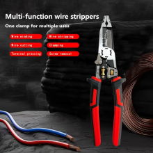 Red and black handle wire stripper