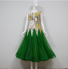 Green dance competition costumes