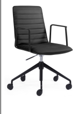 Cadeira de conferência moderna em couro sintético listrado Modern Striped Leatherette Office Conference Chair