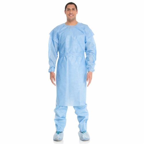 Hospital Surgical Blue Non-woven Disposable Isolation Gown