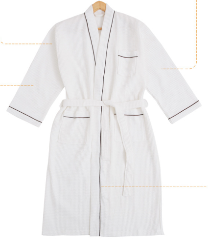 Cotton Honey Comb Hotel Bathrobe