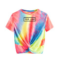 Custom Multicolor Crew Neck Women's T-Shirt