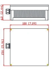 Square Type Low Pim -160 4G 50W N Male RF Dummy Load/Termination