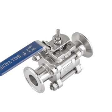 Stainless Steel 304/316L Three-Piece Tri-Clamp Ball Valve with Chuck Connection: No Effusion
