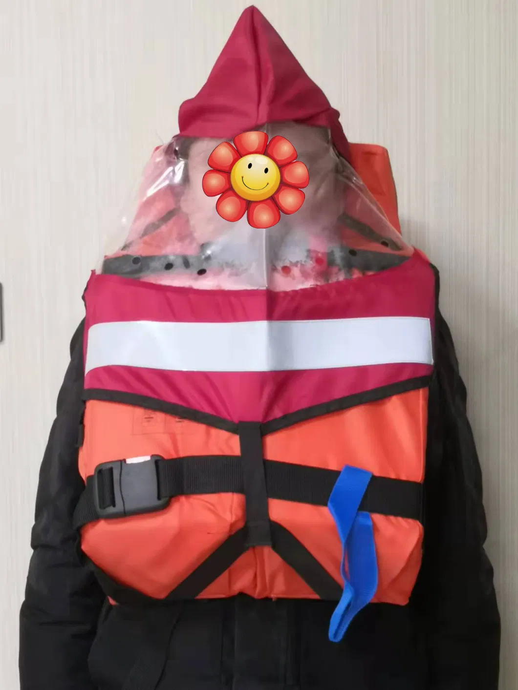 Morski sprzęt do ratowania ratowania pianki i nadmuchiwany kamizel LifeJacket Transparent LifeJacket Hood