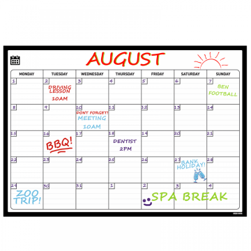 Custom fridge magnetic weekly calendar