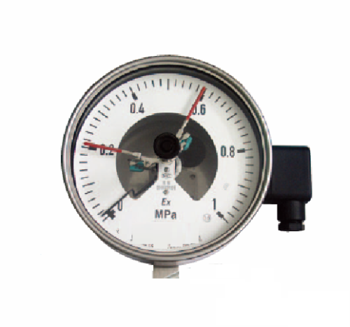 Stainless Steel Pressure Gauge dengan kontak Elecric