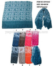 Newest Fashion printed scarf polyester scarf wholesale price