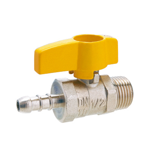 Male Butterfly Handle Brass Gas Ball Valve