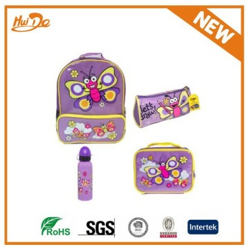 fashion school bag and lunch bag set for picnic