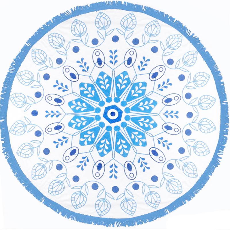 style round beach towel