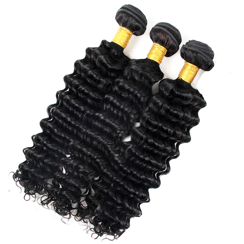 Directly factory wholesale cuticle aligned deep wave hair, virgin unprocessed deep waves brazil hair bundles