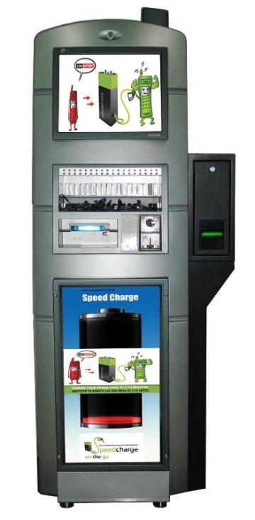 Internet-connected Cell Phone Charging Kiosk