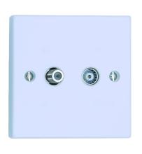 Socket with 1 Satelite and 1 TV