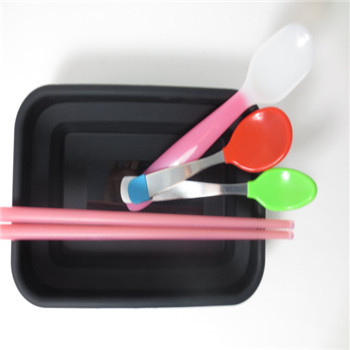 Color Food Grade Thick Silicone Spoon, Durable Soup Spoon (JW031)