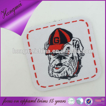 Clothing patches designer dog embroidered for cap