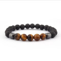 Abalorios pulsera de arenisca negra Onyx Grind