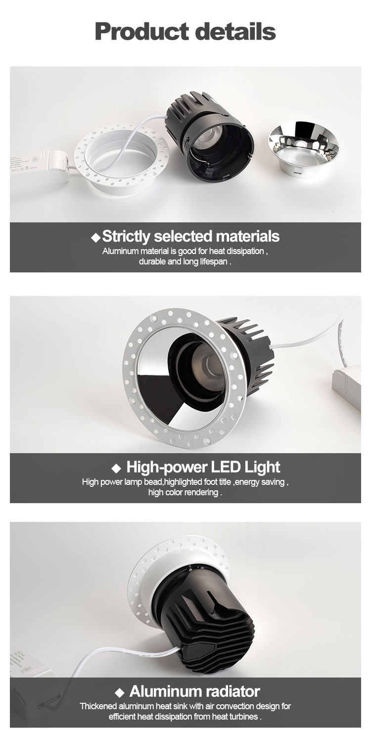 Synno Lighting Trimless Downlight Details