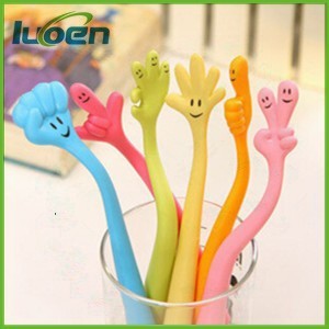 promotional products Lovely fingers shape silicone ballpoint pen