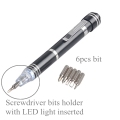 6 I 1 LED -pennskruvmejsel penljus ficklampa