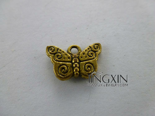 Gold Color Plated Cute Butterfly Charm Zinc Alloy Jewelry Pendant