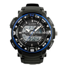 Men's Rubber Strap Orange Analog Digital Digital Sport Watch