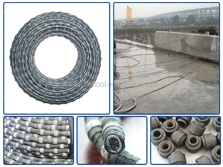 Dia 7.2-9.0mm Plastic Diamond Rope Wire saw for Marble Cutting