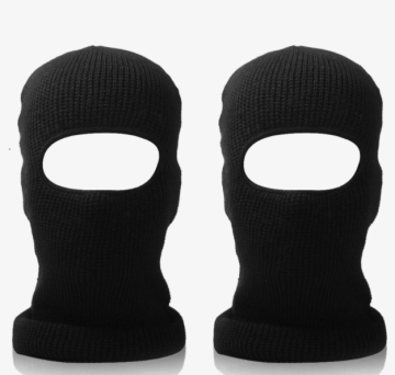 Black Merino Wool Balaclava Mask