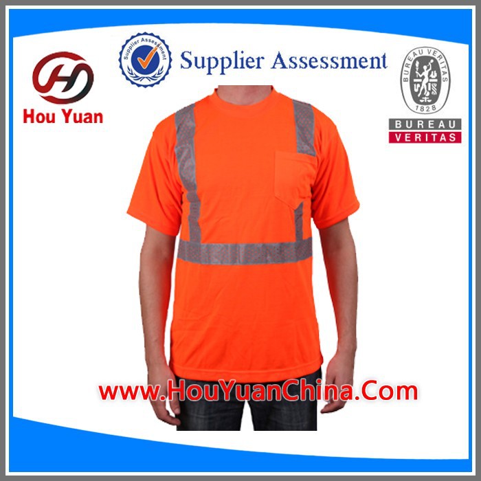 Reflective Polo T shirt, Meet ANSI/ISEA 2010, Fluorescent Polyester fabric and reflective tapes,25 Times Wash,Manufactory