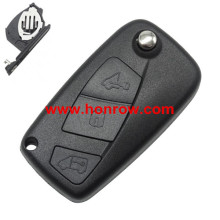 Fiat 3 button remtoe key blank with special battery clamp