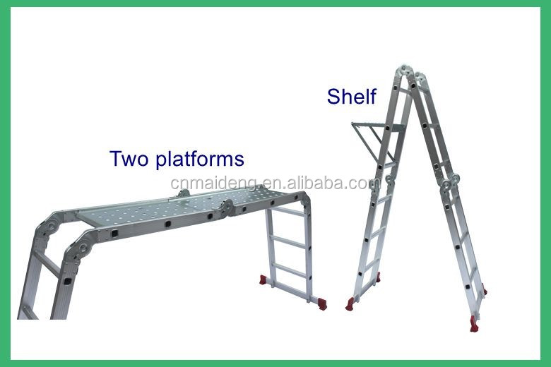 Aluminum Multi-purpose Ladder Folding ladder 4X7 with big hinge