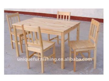 wood table & chair for dinner and study