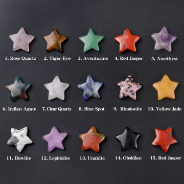 20mm Stone Star Charm Home Decoration Gemstone Star Shape Handmade Pendant Home Decorations