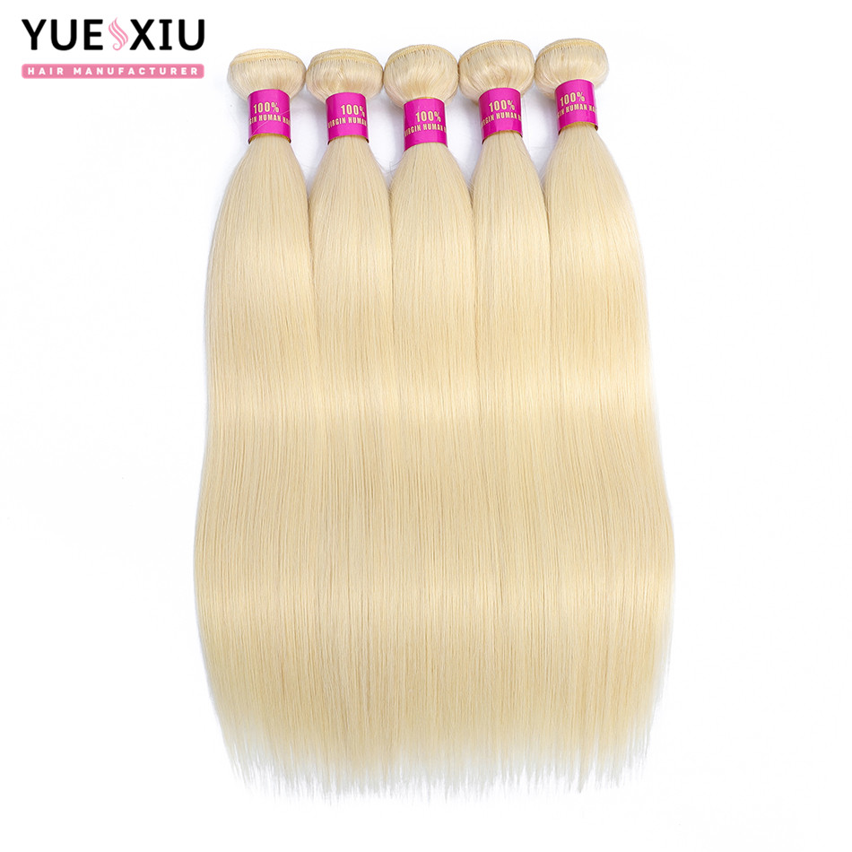 613 Virgin Hair Bundles Blonde Human Hair Extension  Straight Wave