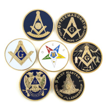 Freemasonry Regalia: 2\" Masonic Car Decal - Stick-on Mini Emblem with Tape