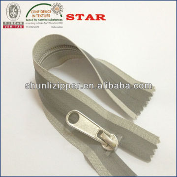 zipper light with reflective materials for 5# polyester zipper