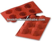 6 diamond pastry baking moulds