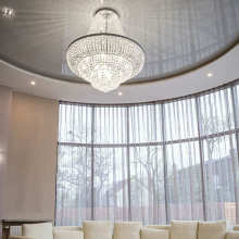 Contemporary Design Crystal LED Chandelier for Living Room and Council Hall