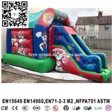 EN14960 inflatable bouncer castle inflatable juming house with slide for kids