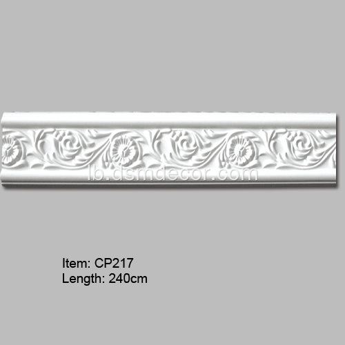 PU Carved Curved Moldings mat Rosette Design