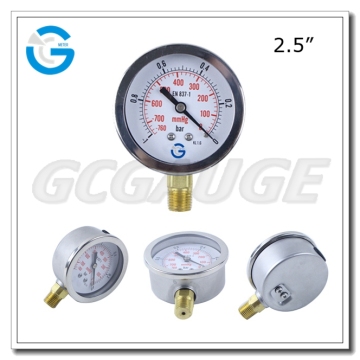 High quality 2 1/2" stainless steel vacuum pump pressure gauge price