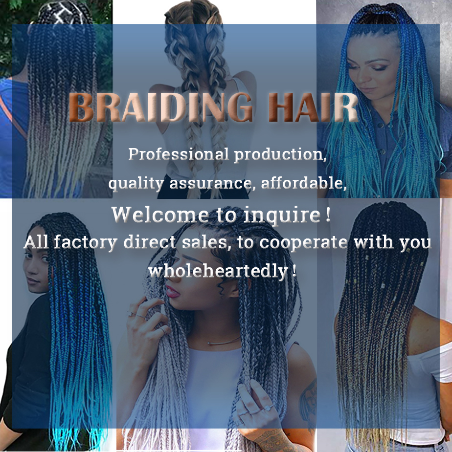 High Quality 41 inch 165 g Braiding Synthetic Braids Hair Extensions Bulk Hair Attachment for Braid