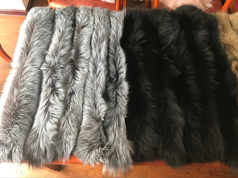 Fox Long Down Coat Fur Hood Made in China