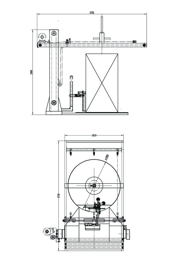 Pallet Wrapping Machine Integrated Top Cover