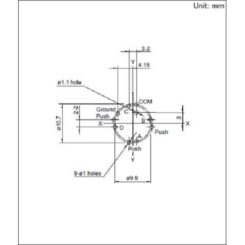 Potensiometer sakelar tongkat 8 arah